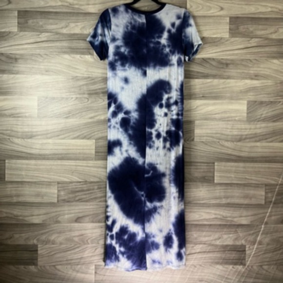 Caution To The Wind Womens‎ Sheath Dress Purple White Tie Dye Maxi Casual Boho S - Picture 11 of 12